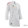 Century Punok WKF Wettkampf Kumite Uniform Takyon 3 Teile Set weiß - Jacke rot Vorderansicht links