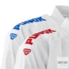 Century Punok WKF Wettkampf Kumite Uniform Takyon 3 Teile Set weiß - Jacke Schulter Logo Stickerei rot und blau