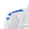 Century Punok WKF Wettkampf Kumite Uniform Takyon 3 Teile Set weiß - Jacke Schulter Logo Stickerei blau