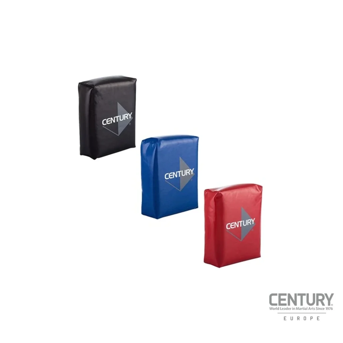 Century Quadratische Handpratze schwarz, blau, rot - Ansicht Schlagfläche
