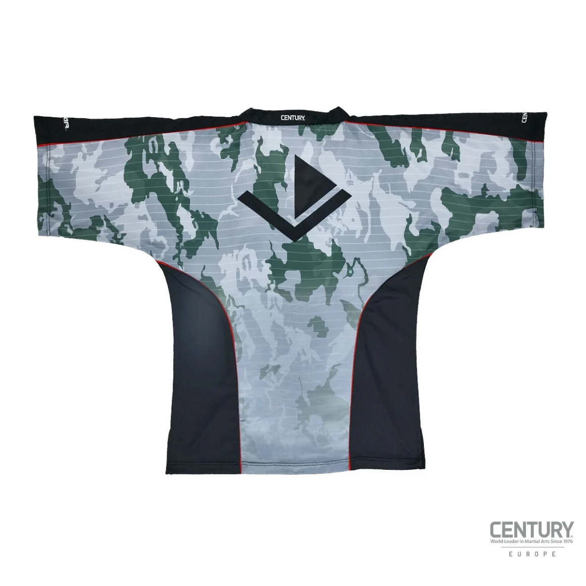Century Uniform C-Gear Shirt Respect WAKO zertifiziert schwarz-grau - Rückansicht