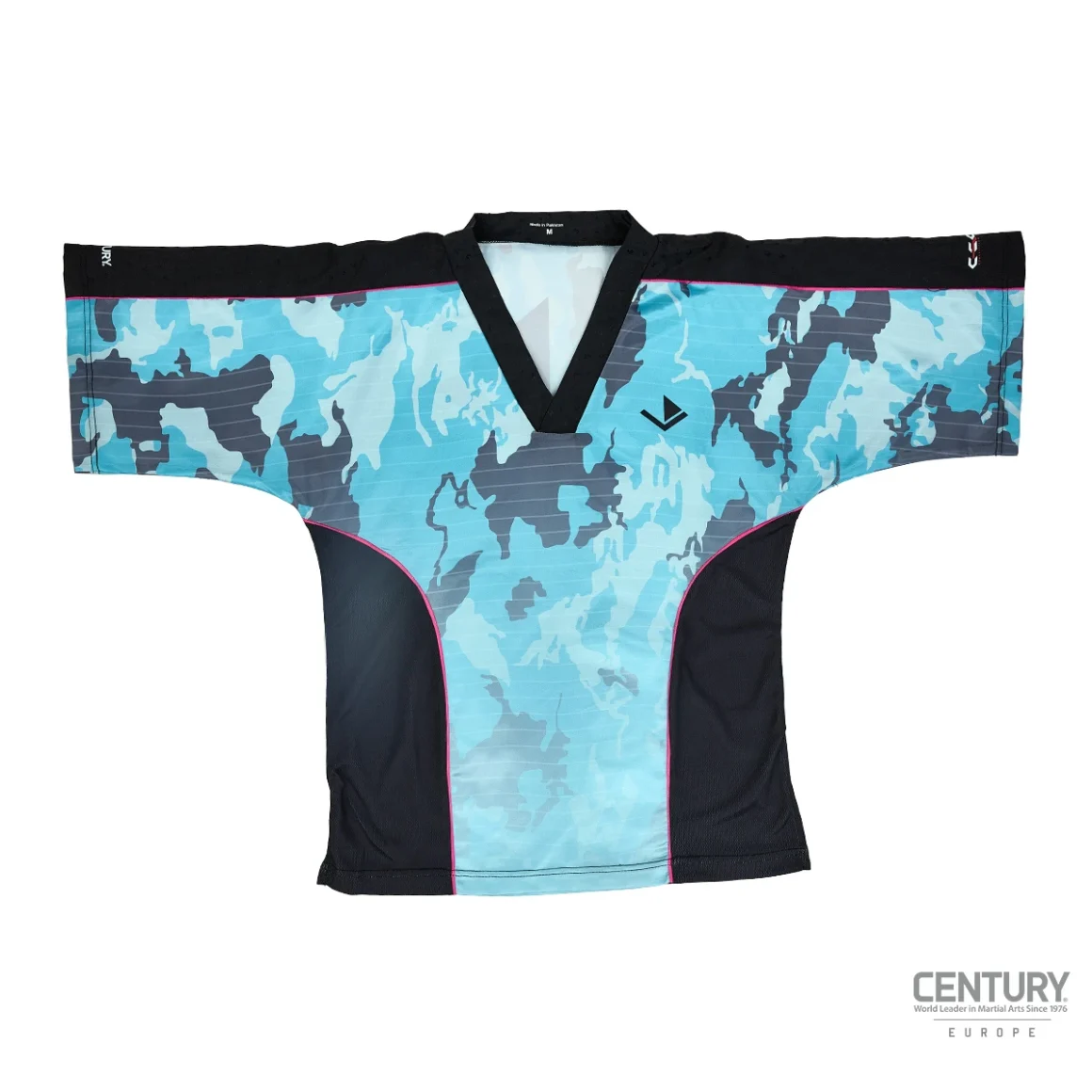 Century Uniform C-Gear Shirt Respect WAKO zertifiziert blaugrün - Vorderansicht