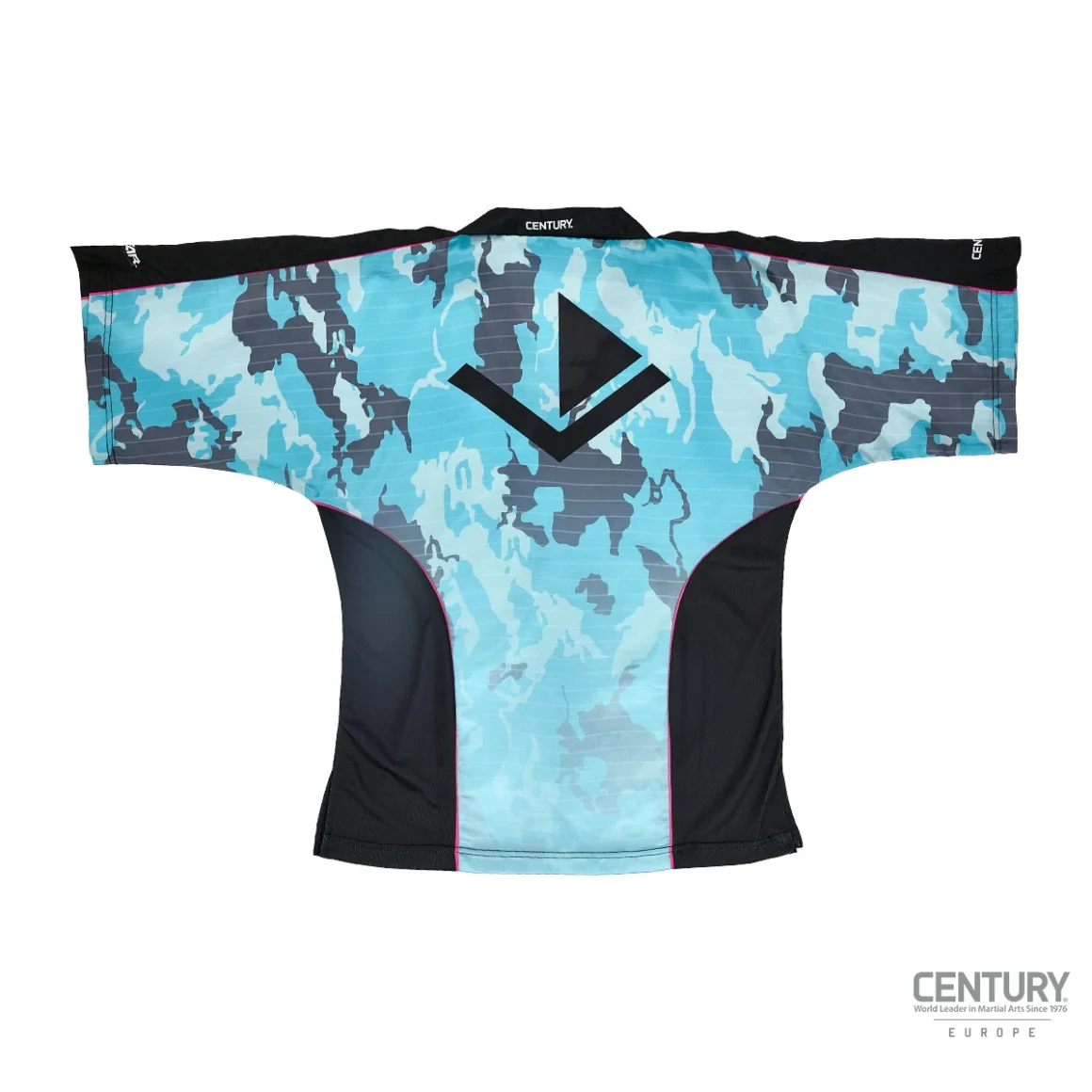 Century Uniform C-Gear Shirt Respect WAKO zertifiziert blaugrün - Rückansicht