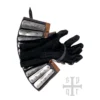 Battle Merchant mittelalterliche Panzerhandschuhe Schlacht von Visby 14. Jh. schwarz - Unteransicht geöffnete Armmanschette