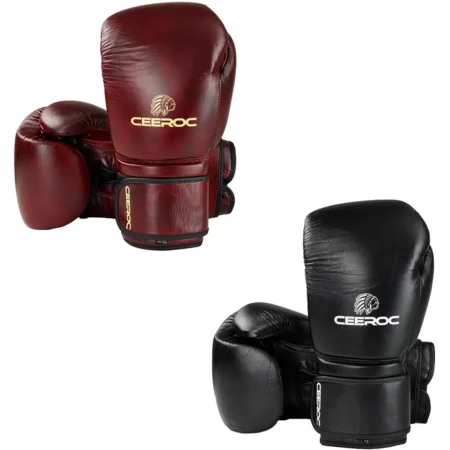 CEEROC – Premium Vintage Boxhandschuhe (schwarz, rot)