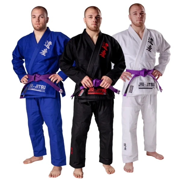 Danrho Brazilian Jiu Jitsu Anzug Legacy 400g alle Farben blau, schwarz, weiß - Vorderansicht an Mann
