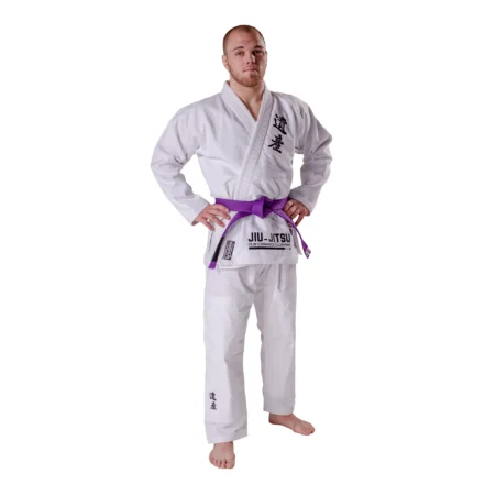 Danrho Brazilian Jiu Jitsu Anzug Legacy 400g weiß - Vorderansicht an männlicher Person