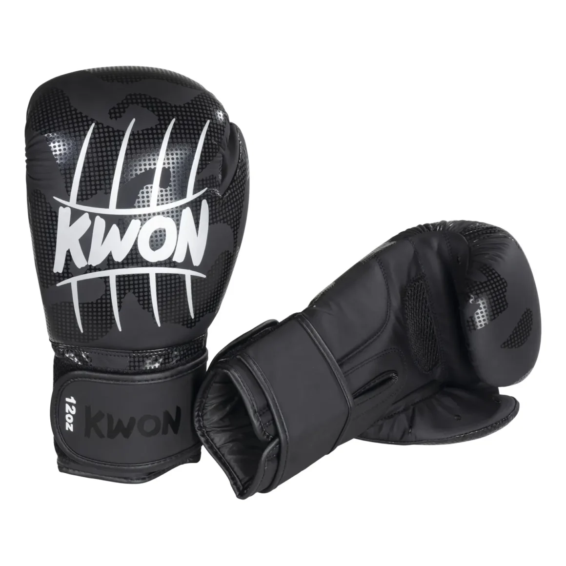 Kwon Boxhandschuhe Scratch Camouflage - Ansicht Paar Rückhand und Innenhand