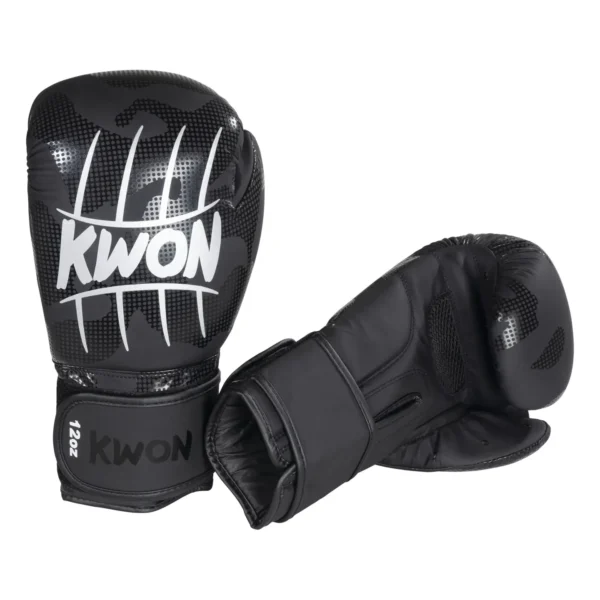 Kwon Boxhandschuhe Scratch Camouflage - Ansicht Paar Rückhand und Innenhand