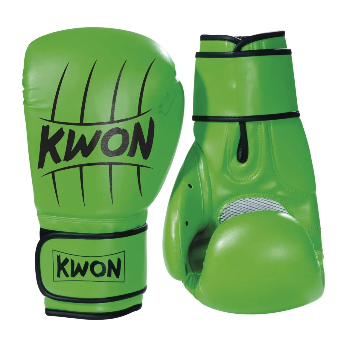 Kwon Boxhandschuhe Scratch Camouflage - Ansicht Paar Rückhand stehend und Innenhand auf Kopf stehend