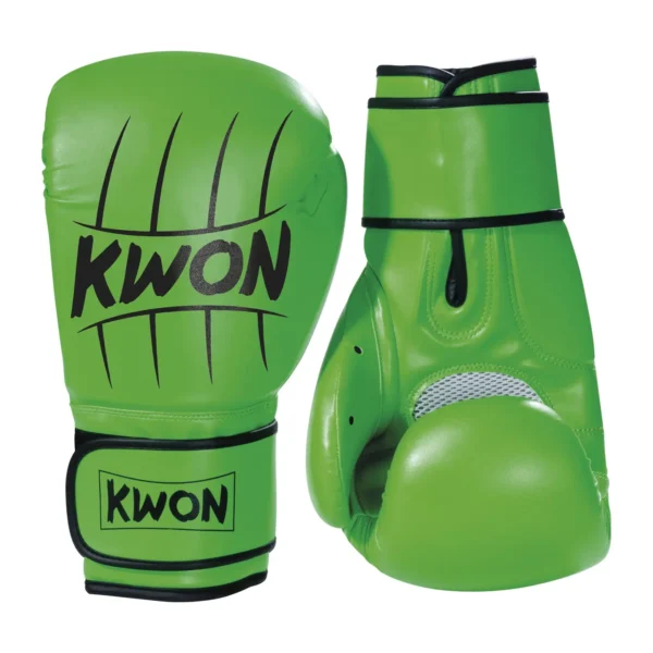 Kwon Boxhandschuhe Scratch Camouflage - Ansicht Paar Rückhand stehend und Innenhand auf Kopf stehend