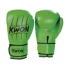 Kwon Boxhandschuhe Scratch Schwarz-Grün - Ansicht Paar Rückhand und Innenhand stehend