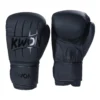 Kwon Boxhandschuhe Scratch Schwarz - Ansicht Paar Rückhand und Innenhand stehend