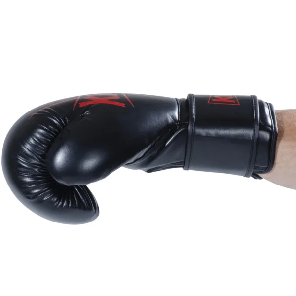 Kwon Boxhandschuhe Scratch Schwarz-Rot - Seitenansicht