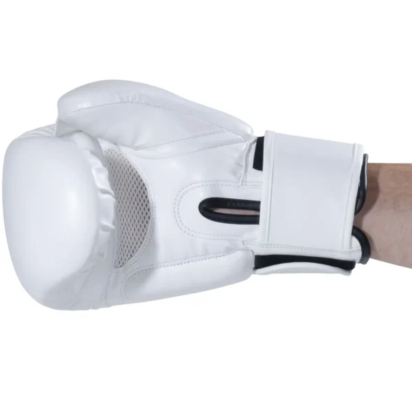 Kwon Boxhandschuhe Scratch Weiß-Silber - Ansicht Innenhand seitlich