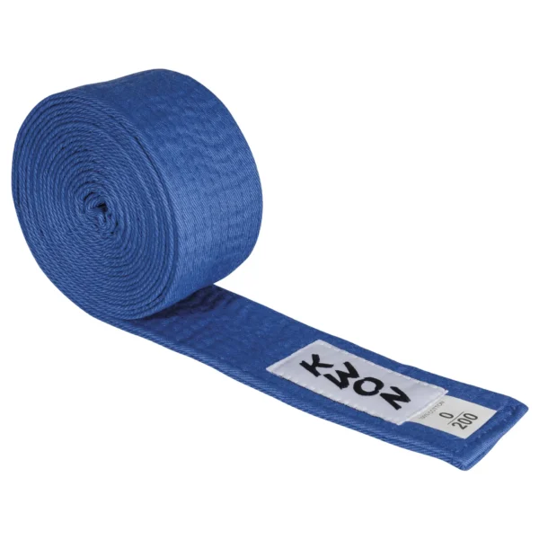 Kwon traditioneller Gürtel 5cm blau - aufgerollte Ansicht
