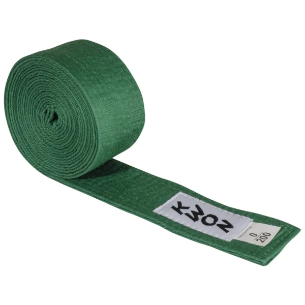 Kwon traditioneller Gürtel 5cm grün - aufgerollte Ansicht