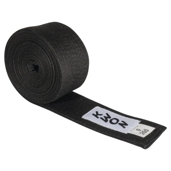 Kwon traditioneller Gürtel 5cm schwarz - aufgerollte Ansicht