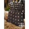Battle Merchant Mittelalterliche Panzerhandschuhe Typ 3 braun - Ansicht auf Fell Nahaufnahme