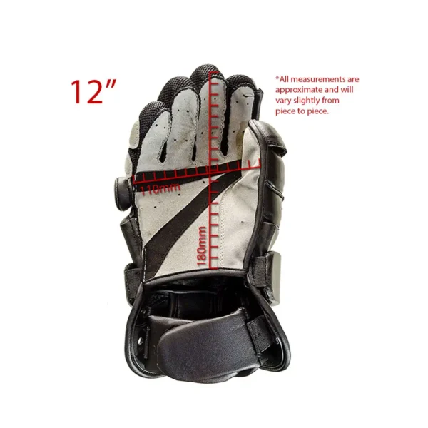 Red Dragon Armoury Hema Spaaring Handschuh 12 Zoll - Unterseite mit Abmessung Breite 110mm, Länge 180mm