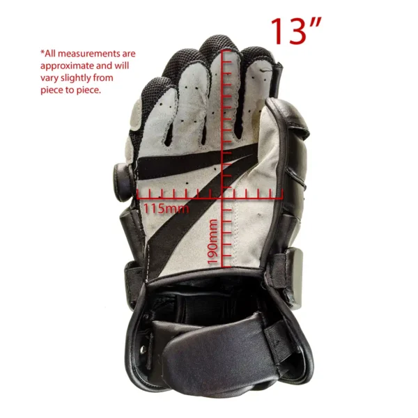 Red Dragon Armoury Hema Spaaring Handschuh 13 Zoll - Unterseite mit Abmessung Breite 115mm, Länge 190mm