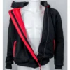 Red Dragon Hema leichter Sparring Hoodie schwarz-rot - Vorderansicht an Schaufensterpuppe
