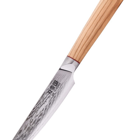 Ha Teikoku – Allzweckmesser (Damast, Olivenholz)