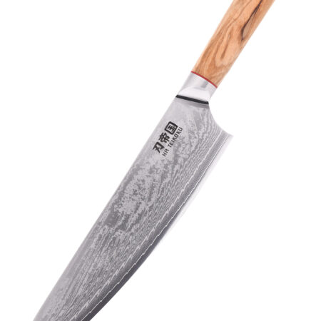 Ha Teikoku – Kochmesser 24 cm (Damast, Olivenholz)