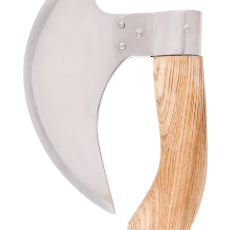 Pizzaschneider Wiegemesser Bartaxt (Stahl, Esche)