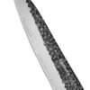 Samura PRO-S LUNAR Küchenmesser Chefs 210 mm - Nahaufnahme Klinge schwarz-silber von der Seite auf weißem Hintergrund
