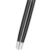 Samura PRO-S LUNAR Küchenmesser Chefs 210 mm - Nahaufnahme Griff schwarz-silber von oben und ein Teil der Klinge auf weißem Hintergrund