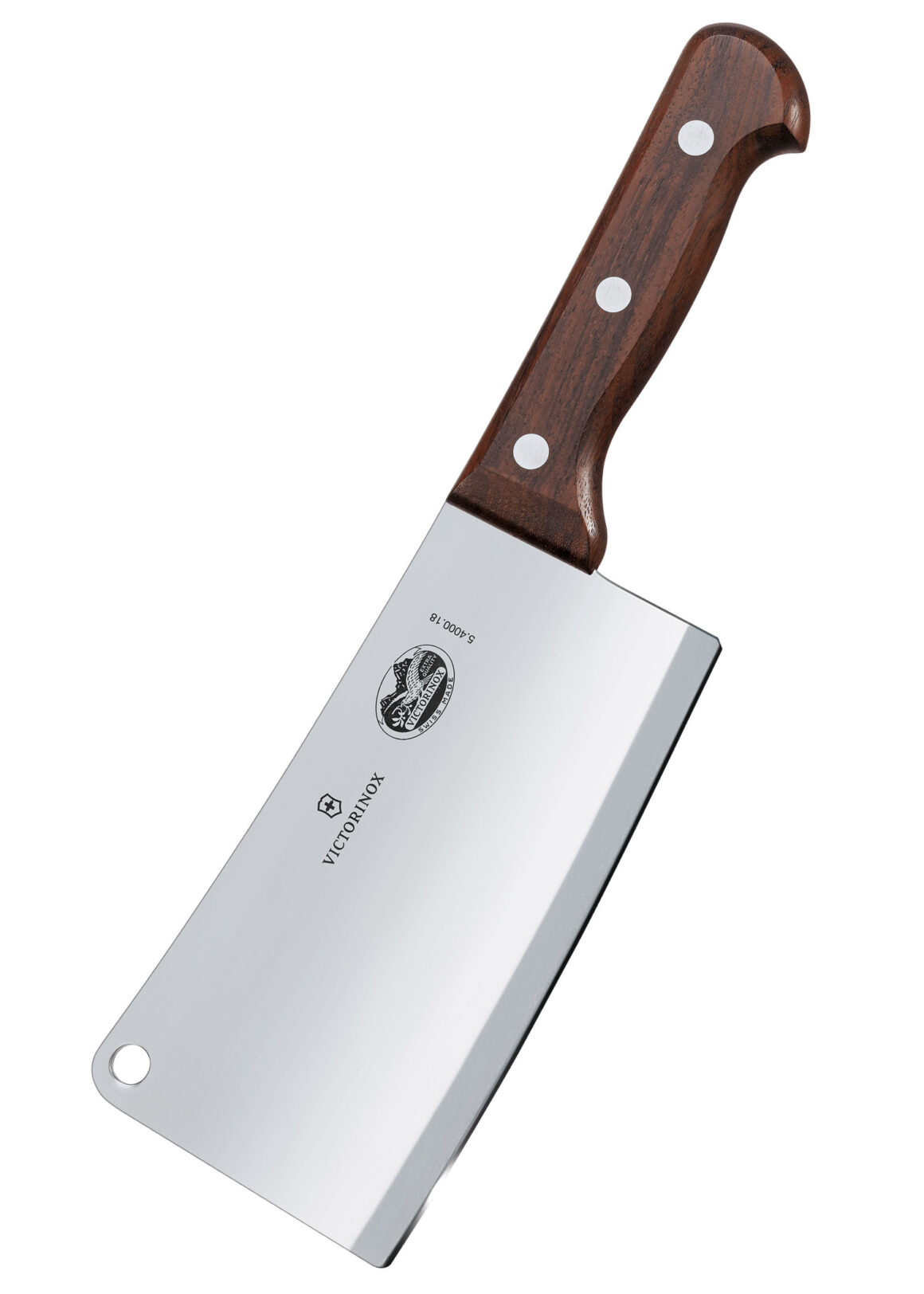 Victorinox Wood Küchenhaubeil, Ahornholz und Edelstahl - Beil nach unten links gerichtet