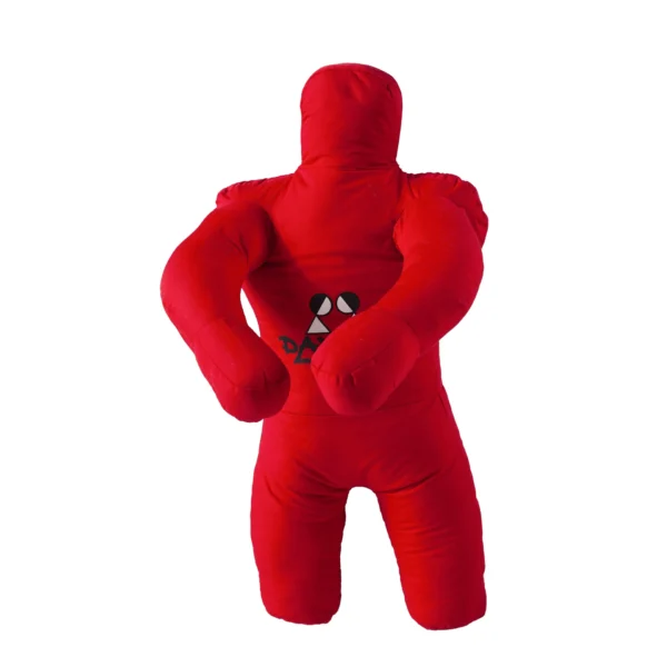 Danrho Canvas Judo Dummy Kids in Rot, Vorderansicht leicht nach links geneigt