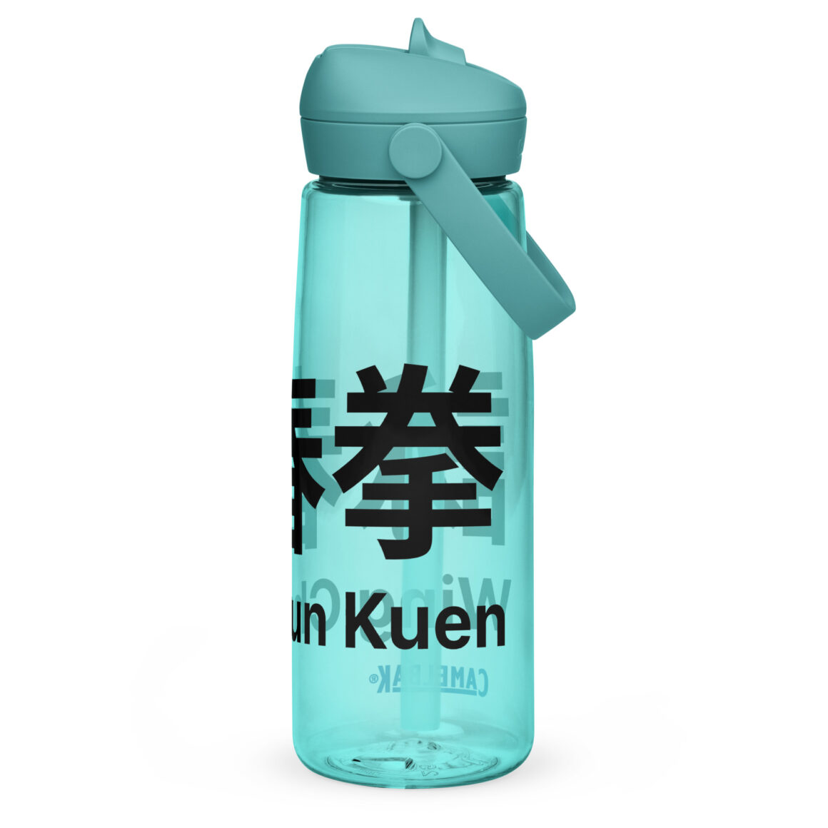 Wing Chun Wasserflasche mit umklappbarem Trinkhalm, 739 ml, BPA-freies Tritan®