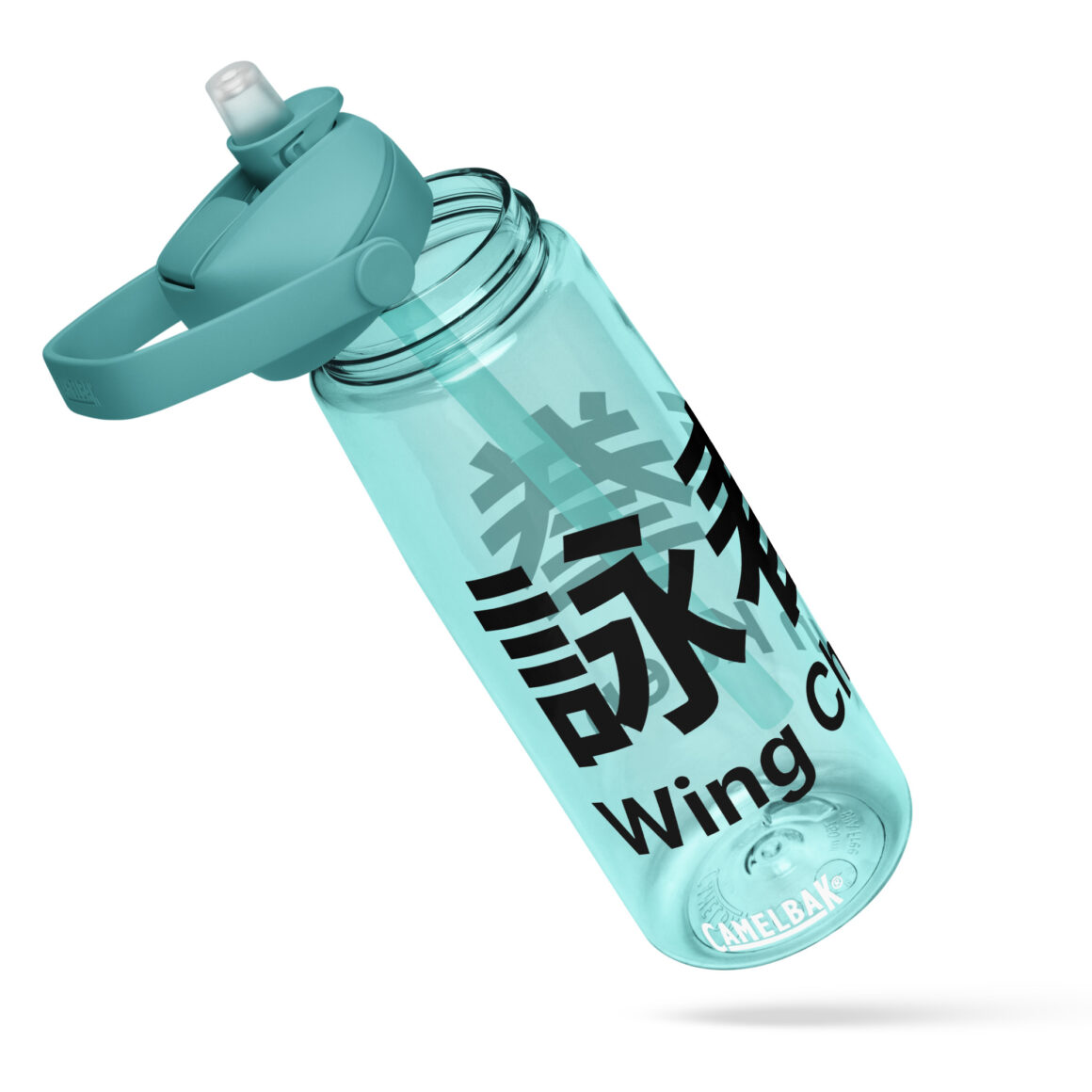 Wing Chun Wasserflasche mit umklappbarem Trinkhalm, 739 ml, BPA-freies Tritan®