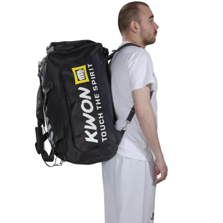 Kwon Duo Sporttasche Brisbane mit Rucksackfunktion - auf dem Rücken getragen, Ansicht von rechts